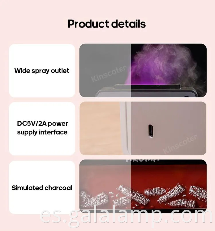 Humidificador de aceite esencial de fuego ultrasónico para el difusor de uso de la oficina en casa